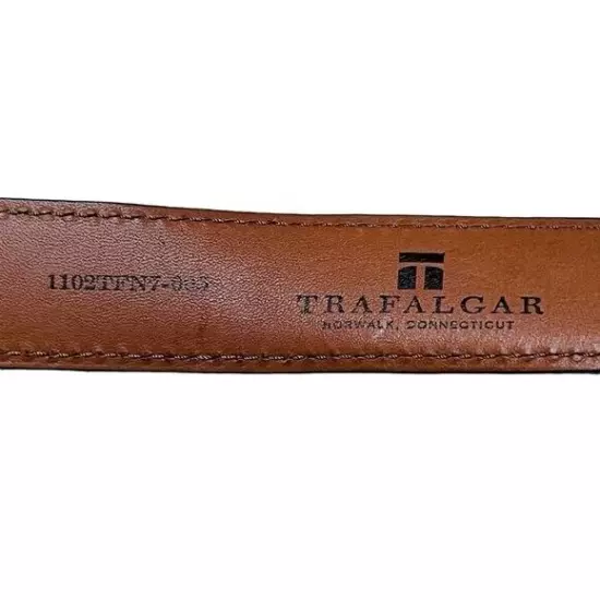 Trafalgar Black Leather Mens Belt Size 36 Alston Genuine Italian Leather Formal