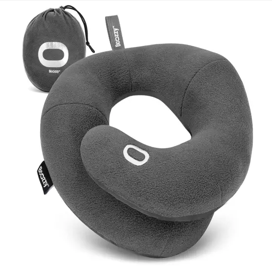 BCOZZY Neck Pillow for Travel Provides 2X Support to the Head, Neck & Chin NWOT