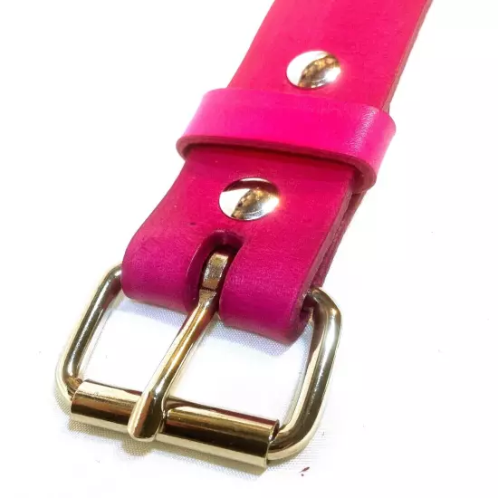 PINK Genuine Leather Belt Aussie Made REMOVABLE Buckle pants jeans Blank RATSBUM