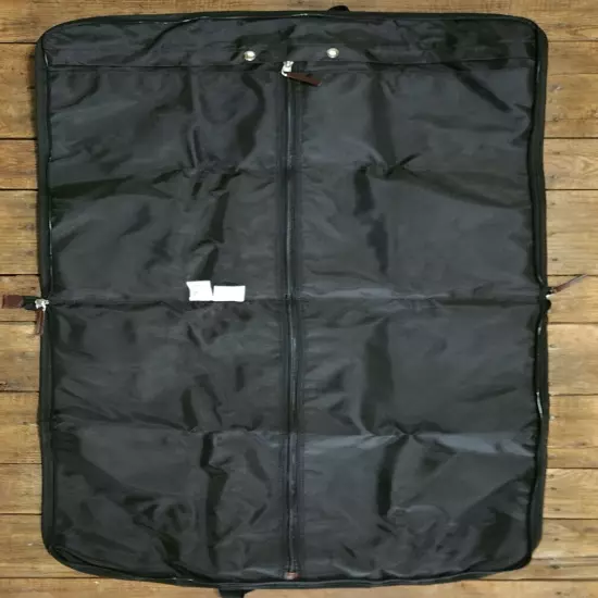 Hudson Sutler X Bespoke Post Garment Bag Black Nylon Travel Case Burgundy Lined