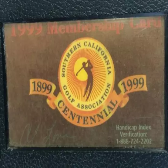 Vtg 90s Southern California Golf Association Luggage Bag Tag1999 Centennial USA