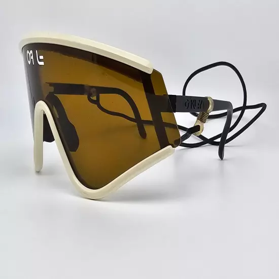 Oakley 03-007 Factory Pilot Eyeshade Gen 1 White Frame Bronze Lens Sunglasses