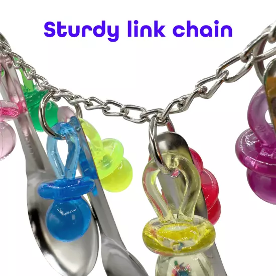 1969 Spoon Pacifier Shine - Shiny durable bird cage toy, Made in the USA