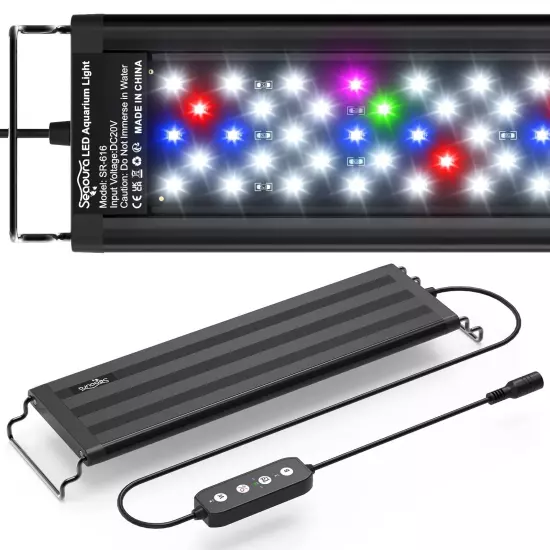 Led Aquarium Light for Plants-Full Spectrum Fish Tank Light with Timer Auto O...