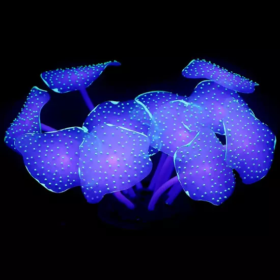 Silicone Coral Plant Decorations Glowing Artificial Ornament for Fish Tank Aquar