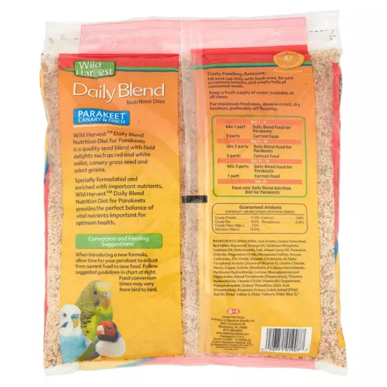 10 Lb Wild Bird Seed Food Canary & Finch Daily Nutrition Blend for parakeets