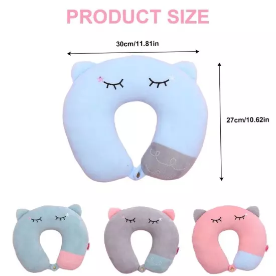 Relaxing Memory Foams Neck Pillow Shape for Office Napping Travel Soft Support