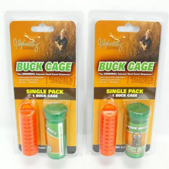 Buck Cage Polymer Bead Scent Dispenser Single Pack Camp Jeff Foxworthy Orange X2