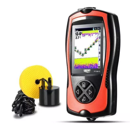 Rechargeable Fish Finder FF1108-1CWLA/CT Sonar Sensor Max 45M Water Depth