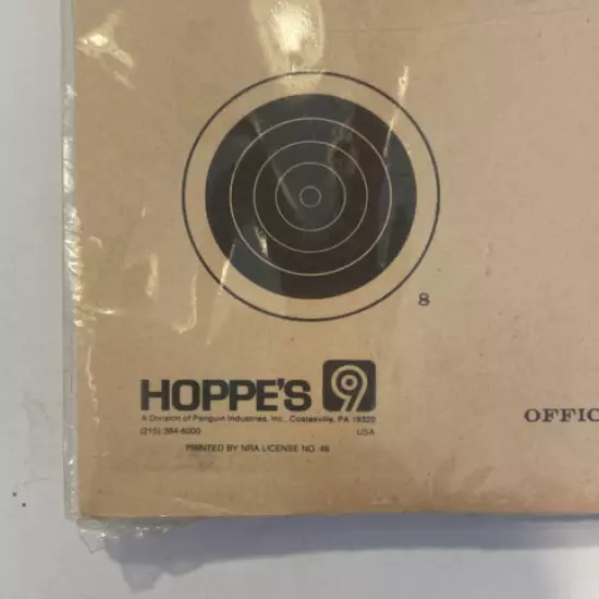 NRA Official 50-FT Small Bore Rifle Targets 20 Pack A17 Hoppe’s , Free Shipping