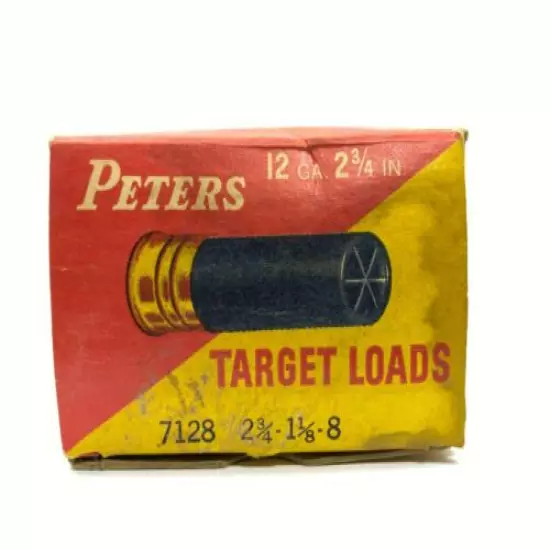 1960's Peters Target Loads 12 Ga EMPTY Ammo Box 5519-N