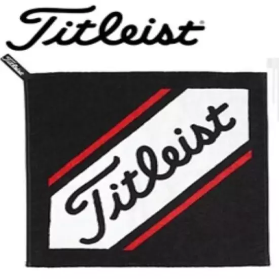 Titleist JAPAN Golf Hand Towel with hook Black AJTWH6 in BOX Japan