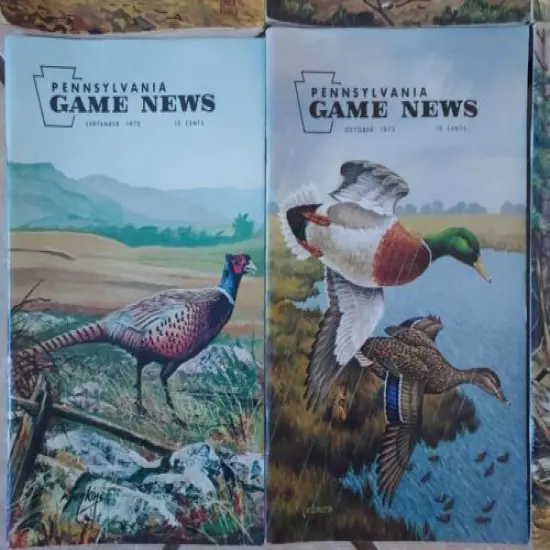 VG++ Complete 1970 (Jan thru Dec) LOT OF 12 PENNSYLVANIA GAME COMMISSION NEWS 