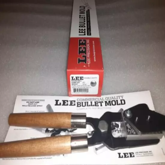 Lee 2-Cavity Bullet Mold .451 Diameter Round Ball #90440 - Free same day ship!