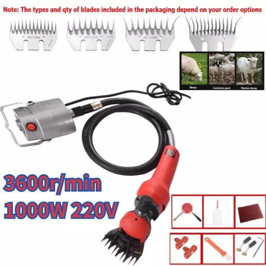 1000WElectric Goat Sheep Shearing Machine Clipper Shear Cutter Wool Scissor 220V