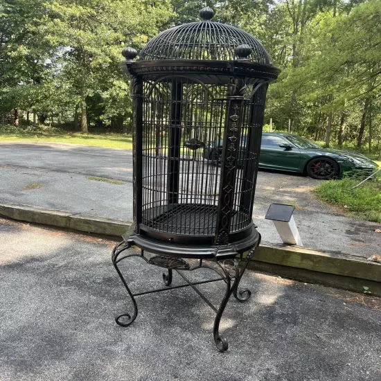 Vintage Metal Pulaski Seaweed Birdcage