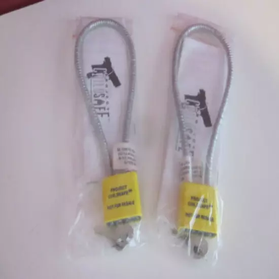 Lot of 2 PROJECT CHILD SAFE FIREARM 13-3/4" CABLE GUN LOCKS