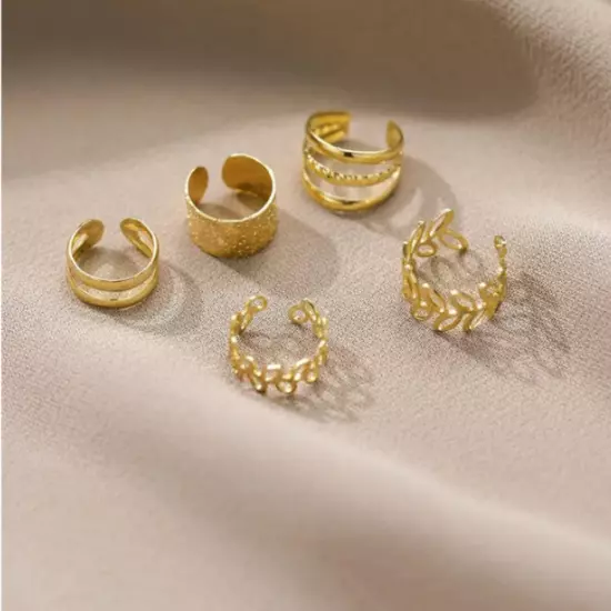 5Pcs Ear Cuffs Earrings Non-Piercing Cartilage Clip on Earrings Wrap Ear Jewelry