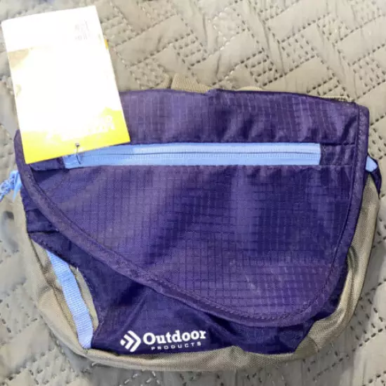 NWT OUTDOOR Products MARILYN Waist Pack 1.9 Liter- Adjustable Strap- Blue-Gray