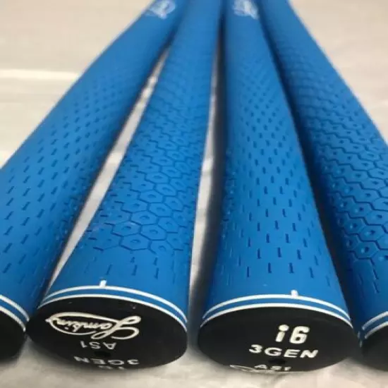 4 NEW Lamkin AS1 i6 3GEN Golf Grips - Light Blue - .60 Core 