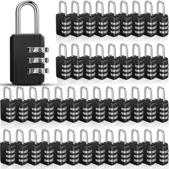 16 Pack Small Combo Locks 3 Digit Combination Lock Luggage Number Locks Backpack