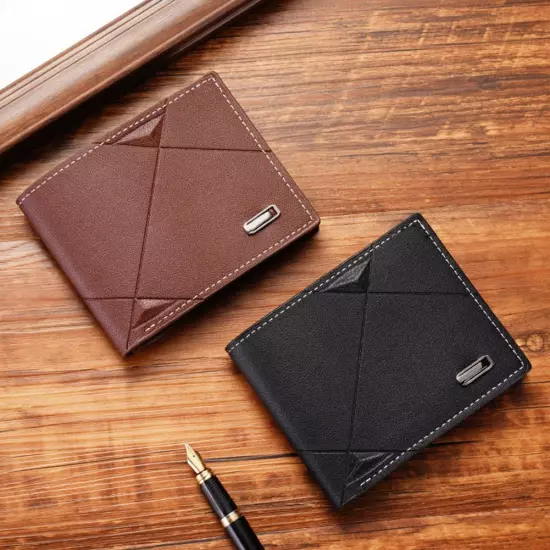 Fashion Casual Wallet Men's Youth Thin Horizontal Soft Wallet`