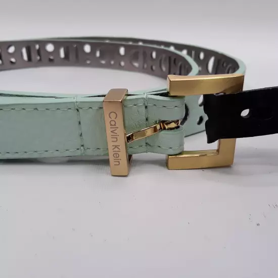 Ladies Calvin Klein Mint Green Large 43" Belt Faux Leather NWT