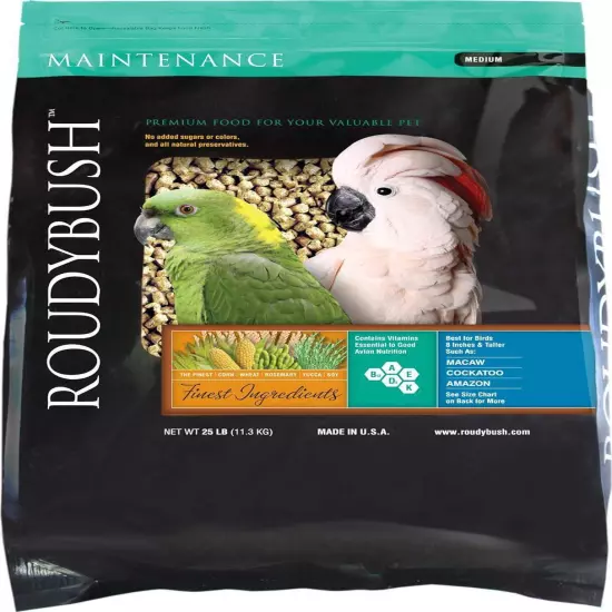 Daily Maintenance Bird Food Medium 25-Pound No Added Sugars Or Colors