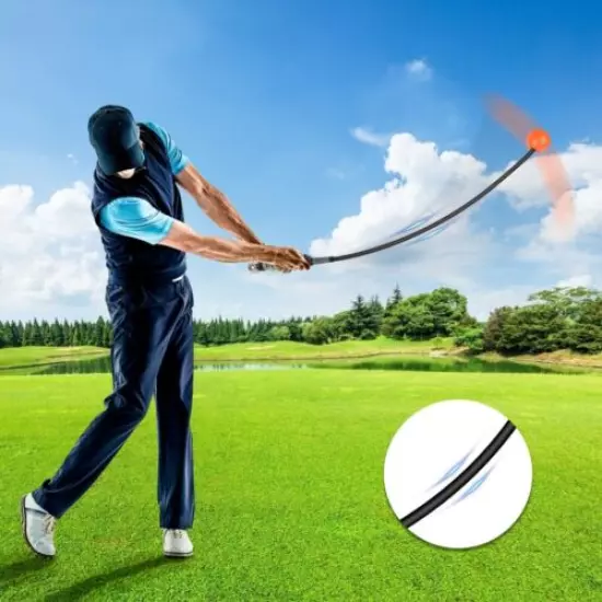 40'' 46'' Out/indoor Full Sized Golf Swing Trainer Aid Flex Tempo Training Whip