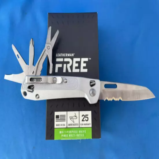 Leatherman FREE K4X Knife/Multi Tool 9 Tools Combo Edge Blade Silver 832660