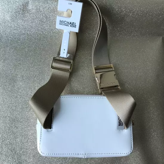 Michael Kors white leather belt bag Sling pack Size : S/M NWT