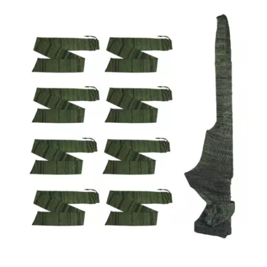 8Pcs 54" Rifle Shotgun Gun Sock Cover Bag Sleeve Hunting Shooting Storage Pouch