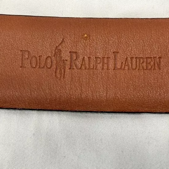 Polo Ralph Lauren Italian Leather Belt Sz 34 Men’s Caramel Brown 