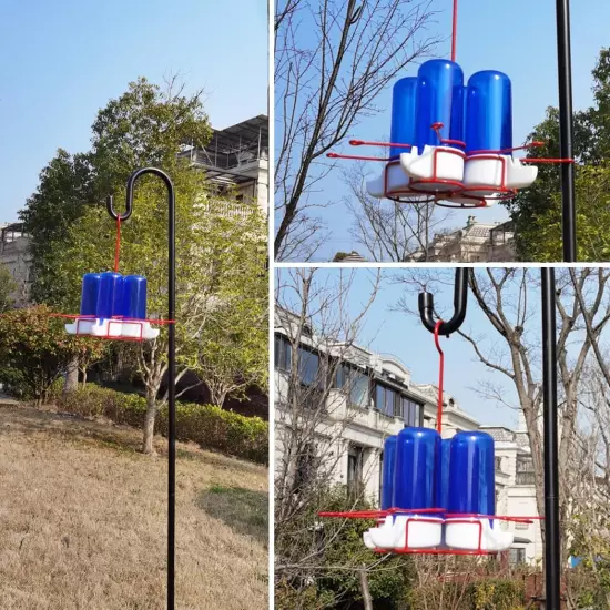 Bluebird Feeder & Waterer - 4 X 8Oz (240Ml) Plastic Bottles with Perches, Weathe