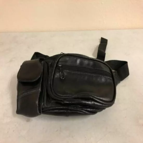 Black Vintage Fanny Pack Waist Bag Hip Old School aa19