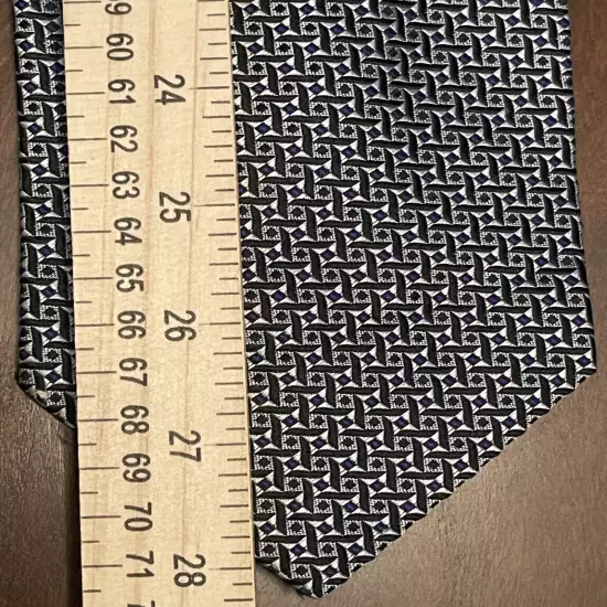 Principe Hand Made Blue Black Men’s Neck Tie Made In Italy