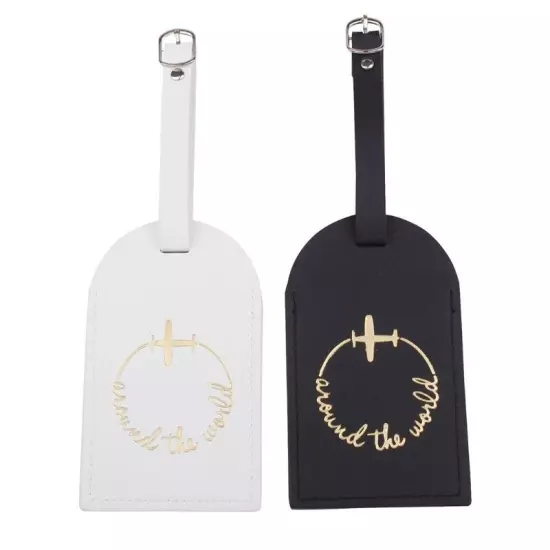 PU Leahter Luggage Tags Privacy for Protection Name Phone Address Travel Bag Lab