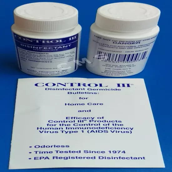 CONTROL III Instrument Disinfectant Germicide Concentrate 2oz C3/DIS2/24 BenzAll