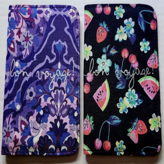 Vera Bradley Womens Multicolor Floral Fruit Bon Voyage Pass Port Holders