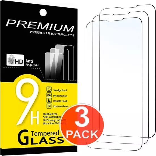 3X Tempered Glass Screen Protector For iPhone 16 15 14 13 12 11 Pro Max XS XR 8