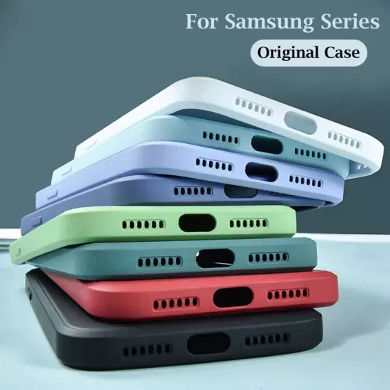 For Samsung A14 13 A54 5G A53 A52 A50 Liquid Silicone Soft TPU Phone Case Cover