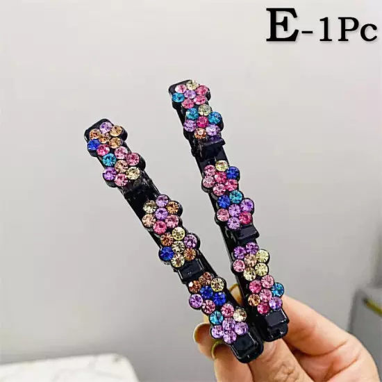 Bling Crystal Hairpins Headwear Women Girls Rhinestone Hair Clip Pins BarretteX1