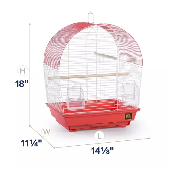 Prevue Pet Products South Beach Dome Top Bird Cage, Coral (SP50100)