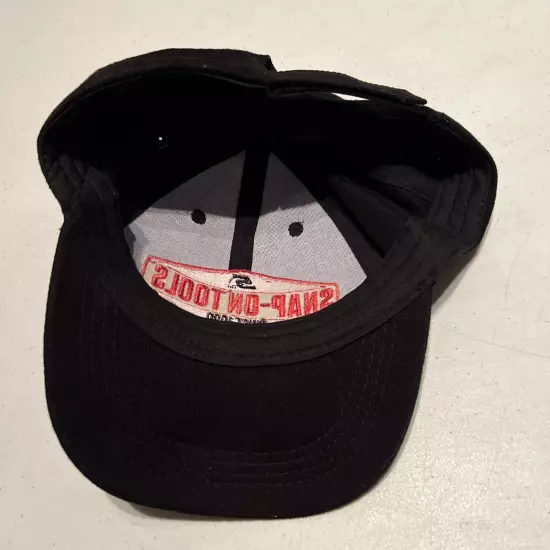 Snap On Tools Hat Cap Wild Impact Promo Strap Back Black Logo Red Since 1920 EUC