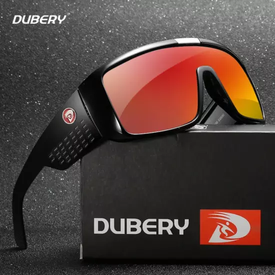 DUBERY Large Frame Sport Sunglasses Men Oversize Cycling Windproof Goggles New 