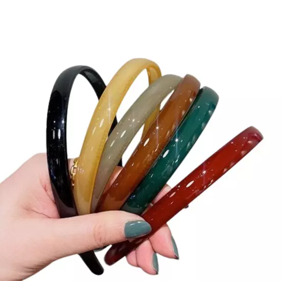 1Pcs Jelly Hairbands Plastic Hair Hoop Anti-slip Hair Hoop Women Headgears US