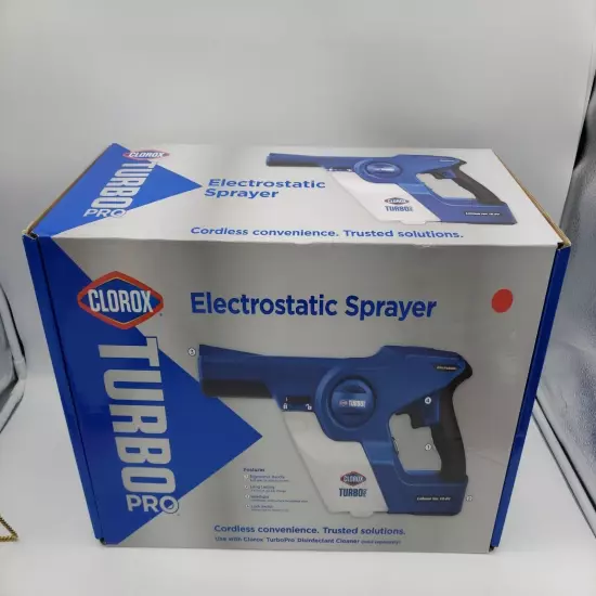 Clorox Turbo Pro Cordless Rechargeable Battery Electrostatic Handheld Sprayer