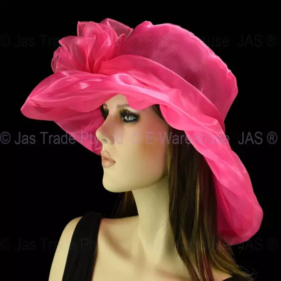 Spring Race Carnival Derby Day Church Wedding Women Ladies Organza Evening Hat