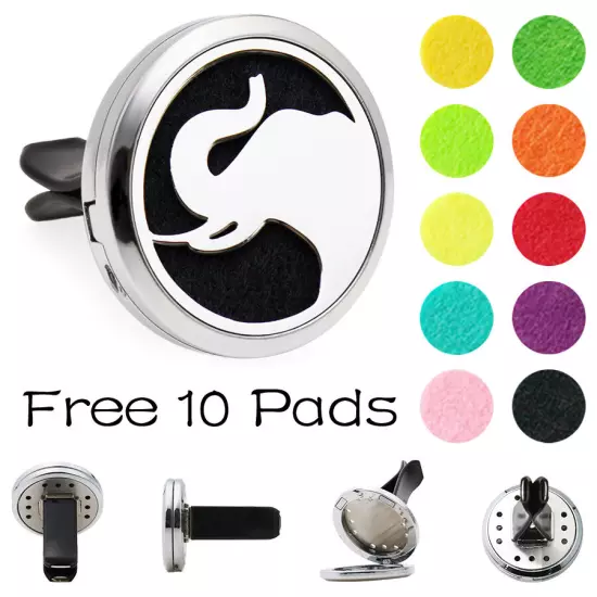 Car Diffuser Vent Clip Air Freshener Essential Oil Aroma diffuser Locket 10Pads 