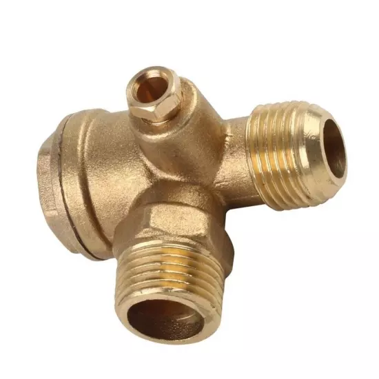 Air Compressor Check Valve Gold Home Male Threaded One-way 1pcs 20*20mm